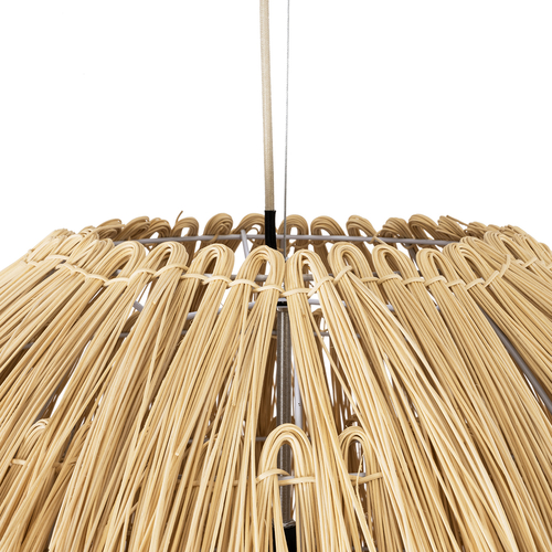 GLOBOSTAR® ARCHIPELAGO 02067 Boho Κρεμαστό Φωτιστικό Οροφής με Ντουί 1 x E27 AC 220-240V IP20 - Μπεζ - Μ100 x Π100 x Υ120cm