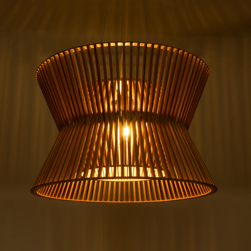 GLOBOSTAR® BIMINI 02288 Boho Κρεμαστό Φωτιστικό Οροφής με Ντουί 1 x E27 AC 220-240V IP20 - Καφέ - Μ60 x Π60 x Υ40cm