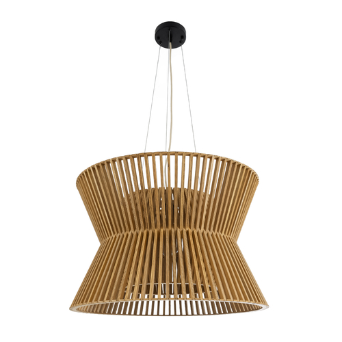 GLOBOSTAR® BIMINI 02288 Boho Κρεμαστό Φωτιστικό Οροφής με Ντουί 1 x E27 AC 220-240V IP20 - Καφέ - Μ60 x Π60 x Υ40cm