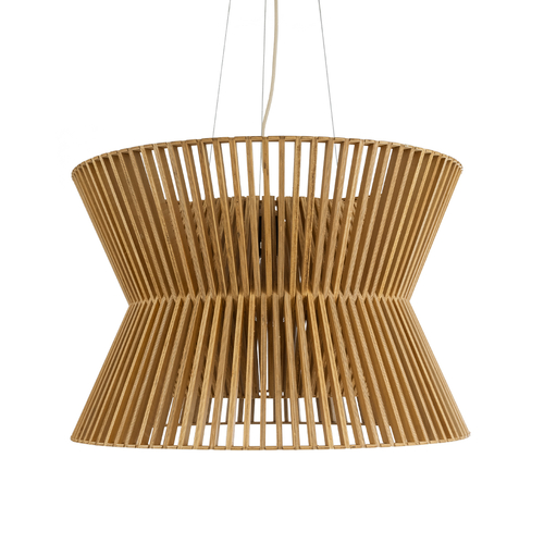 GLOBOSTAR® BIMINI 02288 Boho Κρεμαστό Φωτιστικό Οροφής με Ντουί 1 x E27 AC 220-240V IP20 - Καφέ - Μ60 x Π60 x Υ40cm