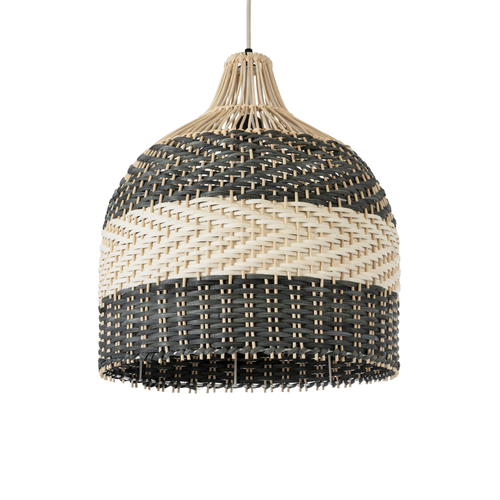 GLOBOSTAR® BARBADOS 01944 Boho Κρεμαστό Φωτιστικό Οροφής με Ντουί 1 x E27 AC 220-240V IP20 - Μπεζ & Λαδί - Μ40 x Π40 x Υ45cm