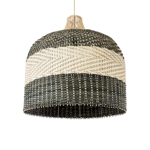 GLOBOSTAR® BARBADOS 01945 Boho Κρεμαστό Φωτιστικό Οροφής με Ντουί 1 x E27 AC 220-240V IP20 - Μπεζ & Λαδί - Μ60 x Π60 x Υ60cm