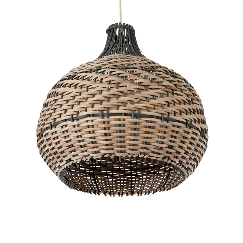 GLOBOSTAR® SEYCHELLES 01948 Boho Κρεμαστό Φωτιστικό Οροφής με Ντουί 1 x E27 AC 220-240V IP20 - Καφέ & Λαδί - Μ40 x Π40 x Υ40cm
