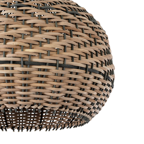 GLOBOSTAR® SEYCHELLES 01948 Boho Κρεμαστό Φωτιστικό Οροφής με Ντουί 1 x E27 AC 220-240V IP20 - Καφέ & Λαδί - Μ40 x Π40 x Υ40cm