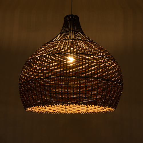 GLOBOSTAR® SEYCHELLES 01949 Boho Κρεμαστό Φωτιστικό Οροφής με Ντουί 1 x E27 AC 220-240V IP20 - Καφέ & Λαδί - Μ60 x Π60 x Υ60cm