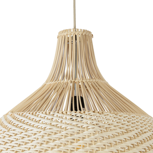 GLOBOSTAR® SANTACRUZ 01951 Boho Κρεμαστό Φωτιστικό Οροφής με Ντουί 1 x E27 AC 220-240V IP20 - Μπεζ & Καφέ - Μ60 x Π60 x Υ60cm