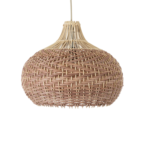 GLOBOSTAR® PANAMA 01952 Boho Κρεμαστό Φωτιστικό Οροφής με Ντουί 1 x E27 AC 220-240V IP20 - Μπεζ & Καφέ - Μ40 x Π40 x Υ34cm