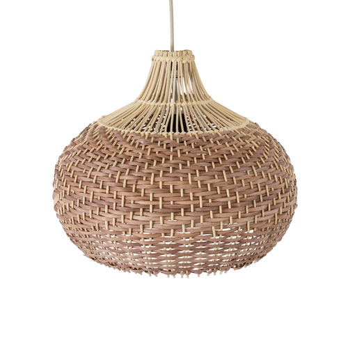 GLOBOSTAR® PANAMA 01952 Boho Κρεμαστό Φωτιστικό Οροφής με Ντουί 1 x E27 AC 220-240V IP20 - Μπεζ & Καφέ - Μ40 x Π40 x Υ34cm