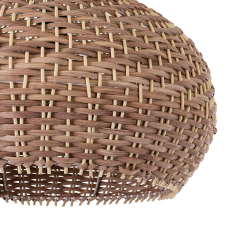 GLOBOSTAR® PANAMA 01952 Boho Κρεμαστό Φωτιστικό Οροφής με Ντουί 1 x E27 AC 220-240V IP20 - Μπεζ & Καφέ - Μ40 x Π40 x Υ34cm