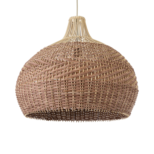 GLOBOSTAR® PANAMA 01953 Boho Κρεμαστό Φωτιστικό Οροφής με Ντουί 1 x E27 AC 220-240V IP20 - Μπεζ & Καφέ - Μ60 x Π60 x Υ60cm