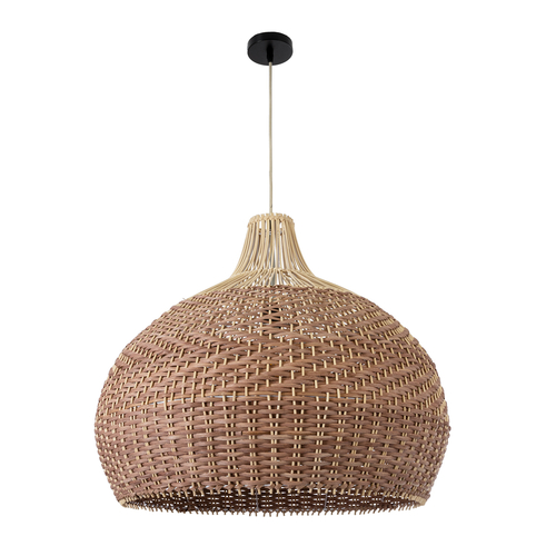 GLOBOSTAR® PANAMA 01953 Boho Κρεμαστό Φωτιστικό Οροφής με Ντουί 1 x E27 AC 220-240V IP20 - Μπεζ & Καφέ - Μ60 x Π60 x Υ60cm