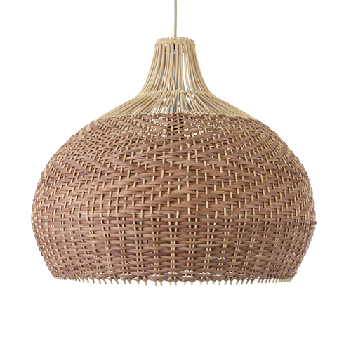 GLOBOSTAR® PANAMA 01953 Boho Κρεμαστό Φωτιστικό Οροφής με Ντουί 1 x E27 AC 220-240V IP20 - Μπεζ & Καφέ - Μ60 x Π60 x Υ60cm