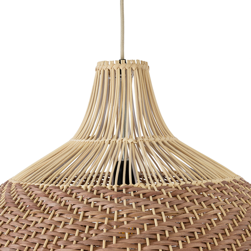 GLOBOSTAR® PANAMA 01953 Boho Κρεμαστό Φωτιστικό Οροφής με Ντουί 1 x E27 AC 220-240V IP20 - Μπεζ & Καφέ - Μ60 x Π60 x Υ60cm