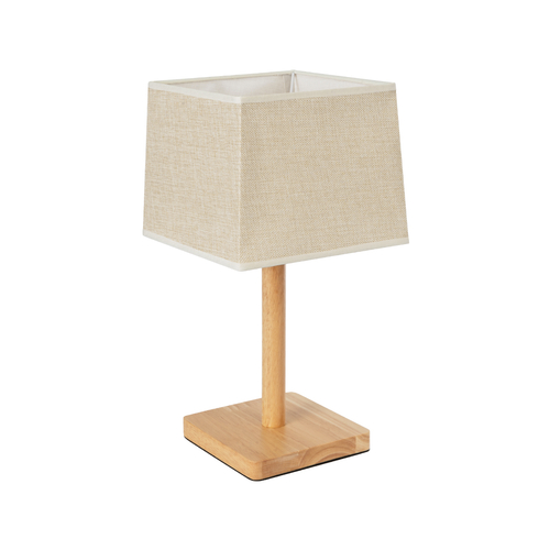 GLOBOSTAR® KOLIPE 02038 Boho Επιτραπέζιο Φωτιστικό Πορτατίφ με Ντουί 1 x E27 AC 220-240V IP20 - Μπεζ - Μ18 x Π18 x Υ25cm