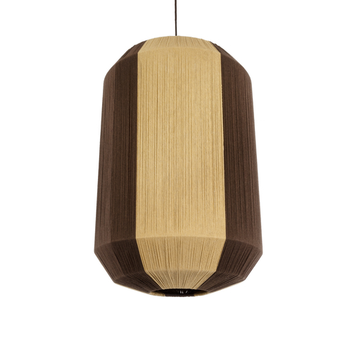 GLOBOSTAR® SALERNO 02076 Boho Κρεμαστό Φωτιστικό Οροφής με Ντουί 1 x E27 AC 220-240V IP20 - Μπεζ & Καφέ - Μ50 x Π50 x Υ80cm