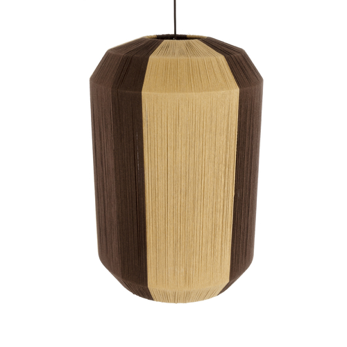 GLOBOSTAR® SALERNO 02076 Boho Κρεμαστό Φωτιστικό Οροφής με Ντουί 1 x E27 AC 220-240V IP20 - Μπεζ & Καφέ - Μ50 x Π50 x Υ80cm