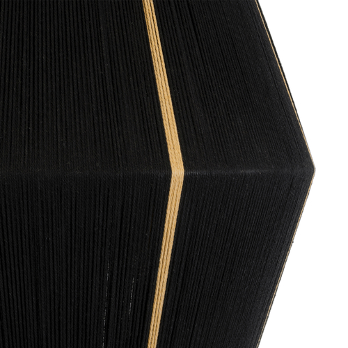 GLOBOSTAR® SALERNO 02078 Boho Κρεμαστό Φωτιστικό Οροφής με Ντουί 1 x E27 AC 220-240V IP20 - Μαύρο & Μπεζ - Μ50 x Π50 x Υ80cm