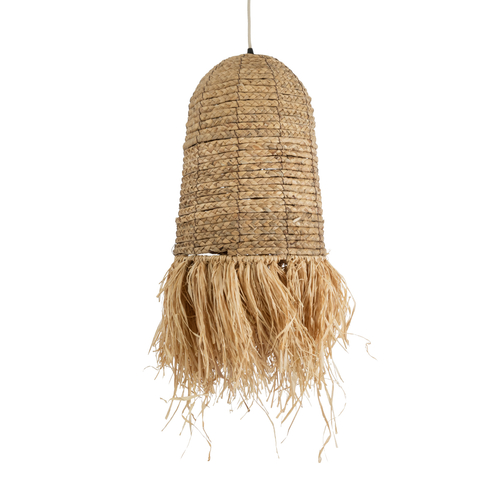 GLOBOSTAR® PORTOFERRAIO 02170 Boho Κρεμαστό Φωτιστικό Οροφής με Ντουί 1 x E27 AC 220-240V IP20 - Μπεζ - Μ30 x Π30 x Υ70cm