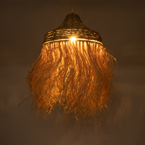 GLOBOSTAR® PORTOFERRAIO 02185 Boho Κρεμαστό Φωτιστικό Οροφής με Ντουί 1 x E27 AC 220-240V IP20 - Μπεζ - Μ50 x Π50 x Υ80cm