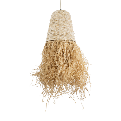 GLOBOSTAR® LETA 02189 Boho Κρεμαστό Φωτιστικό Οροφής με Ντουί 1 x E27 AC 220-240V IP20 - Μπεζ - Μ34 x Π34 x Υ70cm