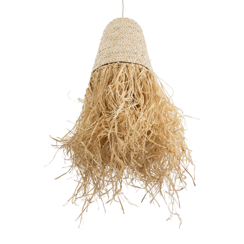 GLOBOSTAR® LETA 02189 Boho Κρεμαστό Φωτιστικό Οροφής με Ντουί 1 x E27 AC 220-240V IP20 - Μπεζ - Μ34 x Π34 x Υ70cm