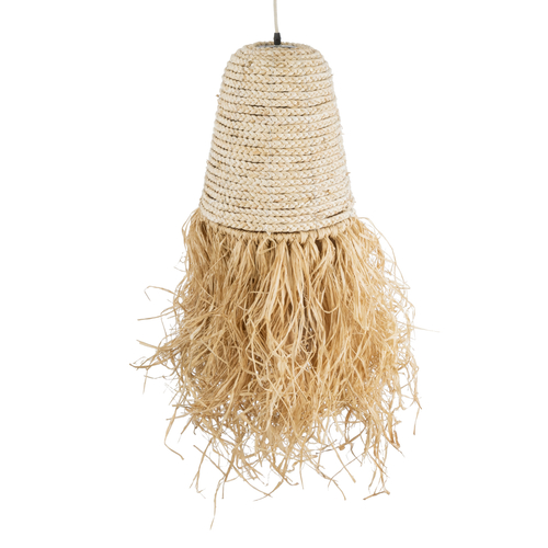 GLOBOSTAR® LETA 02189 Boho Κρεμαστό Φωτιστικό Οροφής με Ντουί 1 x E27 AC 220-240V IP20 - Μπεζ - Μ34 x Π34 x Υ70cm