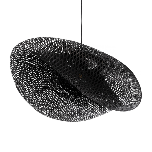 GLOBOSTAR® MEXICO 02203 Boho Κρεμαστό Φωτιστικό Οροφής με Ντουί 1 x E27 AC 220-240V IP20 - Μαύρο - Μ100 x Π62 x Υ33cm