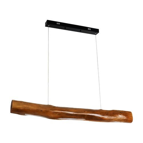 GLOBOSTAR® KATRINA 02320 Μοντέρνο Κρεμαστό Φωτιστικό Οροφής LED 24W 1920lm 120° AC 220-240V IP20 Φυσικό Λευκό 4500K - Lumileds SMD Chip - Καφέ - Μ10 x Π10 x Υ100cm - 2 Χρόνια Εγγύηση