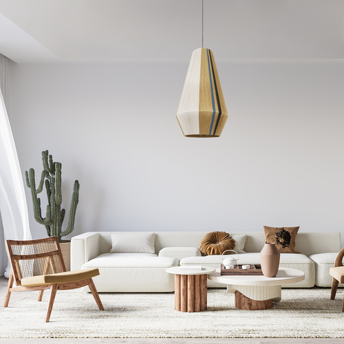 GLOBOSTAR® SALERNO 02079 Boho Κρεμαστό Φωτιστικό Οροφής με Ντουί 1 x E27 AC 220-240V IP20 - Πολύχρωμο - Μ50 x Π50 x Υ90cm