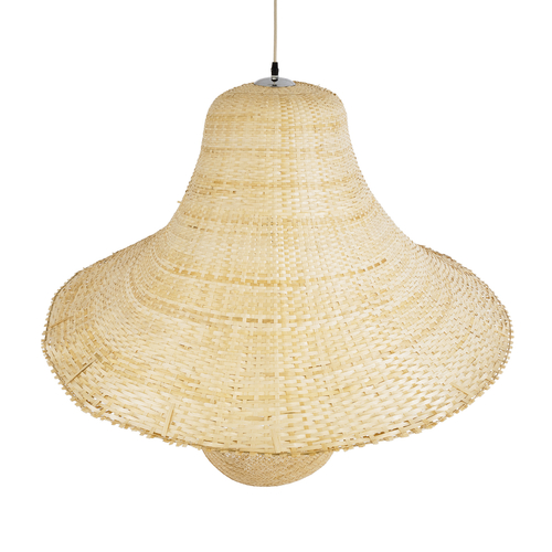 GLOBOSTAR® JUNIPER 02047 Boho Κρεμαστό Φωτιστικό Οροφής με Ντουί 1 x E27 AC 220-240V IP20 - Μπεζ - Μ100 x Π100 x Υ90cm