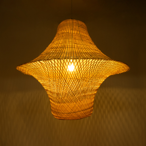 GLOBOSTAR® JUNIPER 02047 Boho Κρεμαστό Φωτιστικό Οροφής με Ντουί 1 x E27 AC 220-240V IP20 - Μπεζ - Μ100 x Π100 x Υ90cm