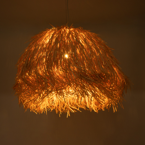 GLOBOSTAR® GUADELOUPE 02155 Boho Κρεμαστό Φωτιστικό Οροφής με Ντουί 1 x E27 AC 220-240V IP20 - Καφέ - Μ80 x Π80 x Υ60cm