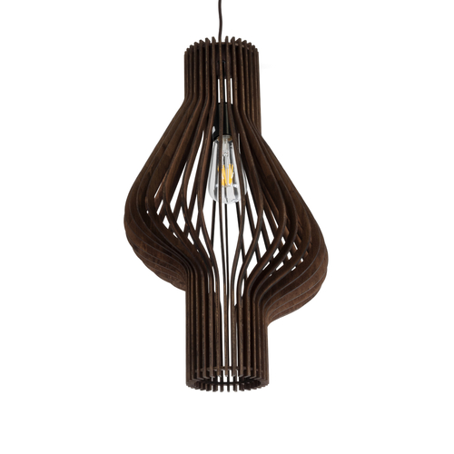 GLOBOSTAR® MIHIRO 02173 Boho Κρεμαστό Φωτιστικό Οροφής με Ντουί 1 x E27 AC 220-240V IP20 - Καφέ - Μ32 x Π32 x Υ56cm