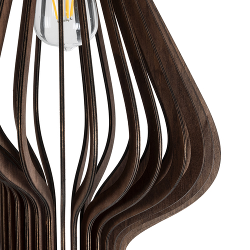 GLOBOSTAR® MIHIRO 02173 Boho Κρεμαστό Φωτιστικό Οροφής με Ντουί 1 x E27 AC 220-240V IP20 - Καφέ - Μ32 x Π32 x Υ56cm