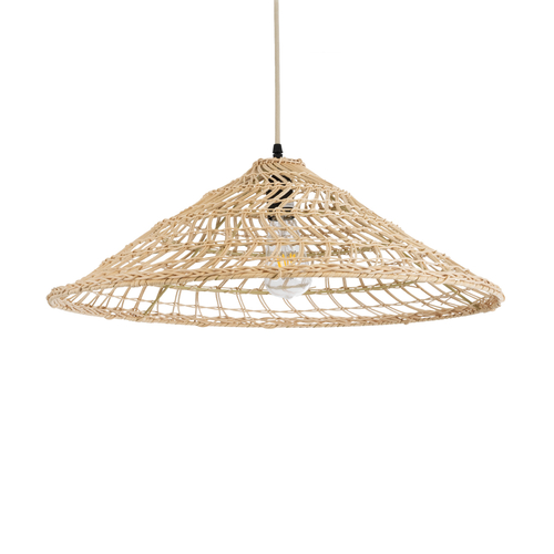 GLOBOSTAR® KAIA 02346 Boho Κρεμαστό Φωτιστικό Οροφής με Ντουί 1 x E27 AC 220-240V IP20 - Μπεζ - Μ60 x Π60 x Υ20cm
