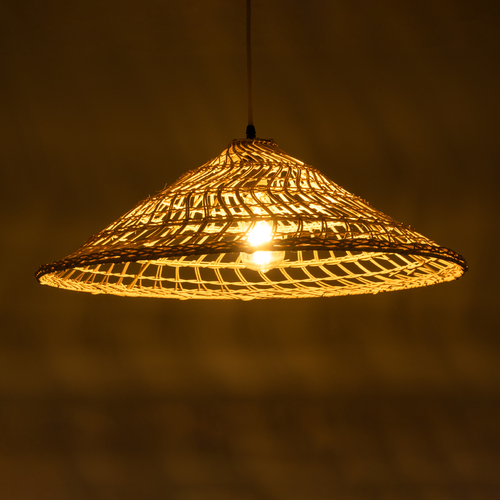 GLOBOSTAR® KAIA 02346 Boho Κρεμαστό Φωτιστικό Οροφής με Ντουί 1 x E27 AC 220-240V IP20 - Μπεζ - Μ60 x Π60 x Υ20cm