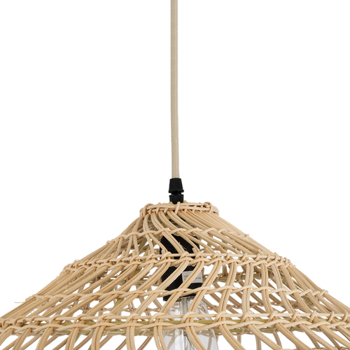 GLOBOSTAR® KAIA 02346 Boho Κρεμαστό Φωτιστικό Οροφής με Ντουί 1 x E27 AC 220-240V IP20 - Μπεζ - Μ60 x Π60 x Υ20cm