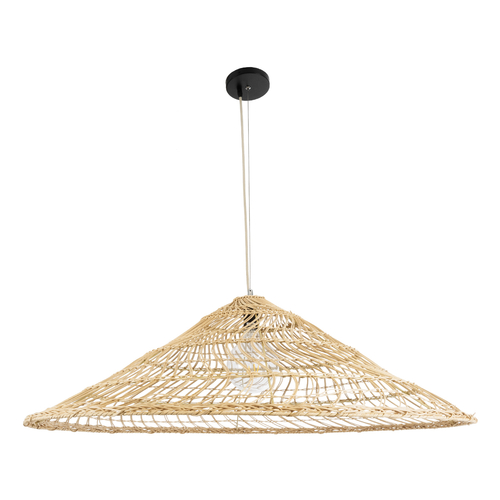 GLOBOSTAR® KAIA 02348 Boho Κρεμαστό Φωτιστικό Οροφής με Ντουί 1 x E27 AC 220-240V IP20 - Μπεζ - Μ100 x Π100 x Υ30cm
