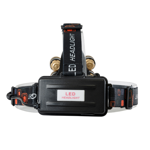 GloboStar® 79060 Φορητός Φακός Κεφαλής LED CREE 30W με Επαναφορτιζόμενη Μπαταρία 5200mAh & Καλώδιο Φόρτισης USB - Ψυχρό Λευκό 6000K - Μ8.5 x Π5.5 x Υ5cm