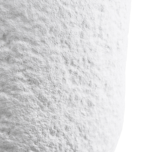 GloboStar® Artificial Garden MALVEN 20710 Επιδαπέδιο Πολυεστερικό Τσιμεντένιο Κασπώ Γλάστρα - Flower Pot Λευκό Φ31 x Υ28cm