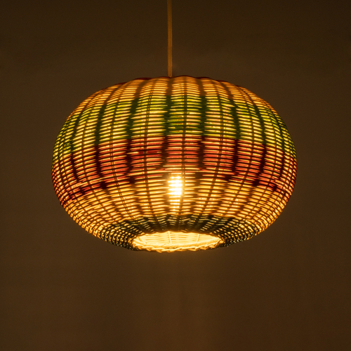 GLOBOSTAR® CABALLEROS 02055 Boho Κρεμαστό Φωτιστικό Οροφής με Ντουί 1 x E27 AC 220-240V IP20 - Πολύχρωμο - Μ40 x Π40 x Υ25cm