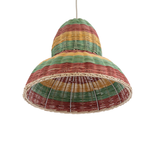 GLOBOSTAR® CABALLEROS 02057 Boho Κρεμαστό Φωτιστικό Οροφής με Ντουί 1 x E27 AC 220-240V IP20 - Πολύχρωμο - Μ40 x Π40 x Υ30cm