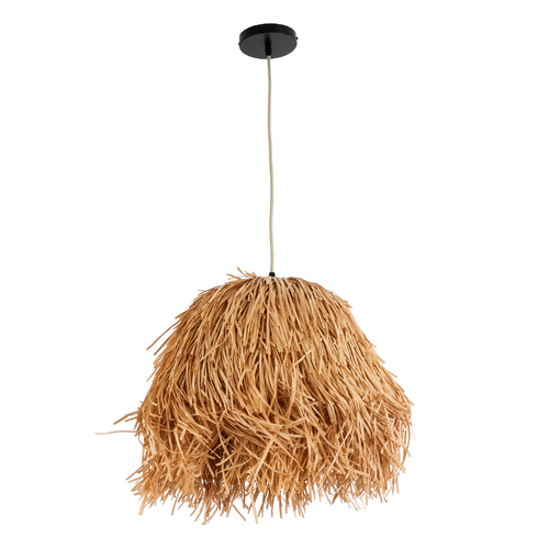 GLOBOSTAR® GUADELOUPE 02154 Boho Κρεμαστό Φωτιστικό Οροφής με Ντουί 1 x E27 AC 220-240V IP20 - Μπεζ - Μ50 x Π50 x Υ40cm