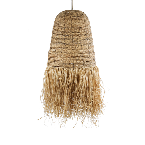 GLOBOSTAR® PORTOFERRAIO 02190 Boho Κρεμαστό Φωτιστικό Οροφής με Ντουί 1 x E27 AC 220-240V IP20 - Μπεζ - Μ60 x Π60 x Υ120cm