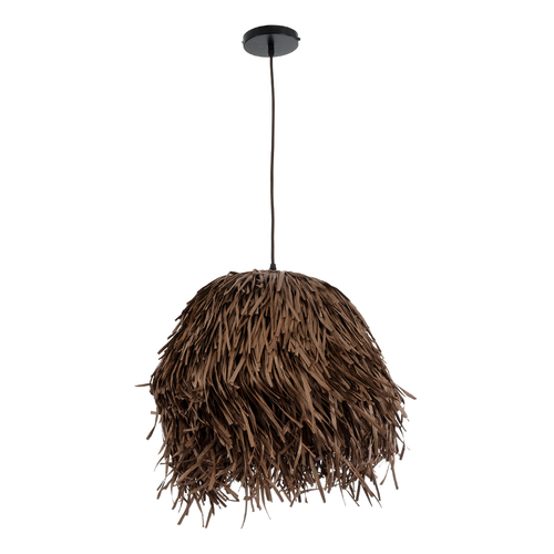 GLOBOSTAR® GUADELOUPE 02293 Boho Κρεμαστό Φωτιστικό Οροφής με Ντουί 1 x E27 AC 220-240V IP20 - Καφέ - Μ50 x Π50 x Υ40cm