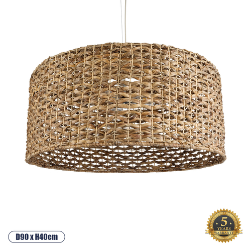 GLOBOSTAR® MANGATA 01850 Boho Κρεμαστό Φωτιστικό Οροφής με Ντουί 1 x E27 AC 220-240V IP20 - Καφέ - Μ90 x Π90 x Υ40cm