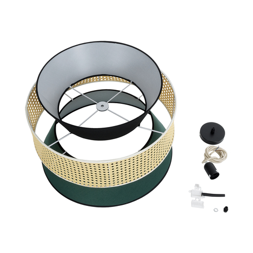 GLOBOSTAR® SAIGE 01916 Boho Κρεμαστό Φωτιστικό Οροφής με Ντουί 1 x E27 AC 220-240V IP20 - Πολύχρωμο - Μ50 x Π50 x Υ36cm