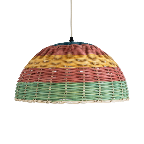 GLOBOSTAR® CABALLEROS 02060 Boho Κρεμαστό Φωτιστικό Οροφής με Ντουί 1 x E27 AC 220-240V IP20 - Πολύχρωμο - Μ40 x Π40 x Υ20cm