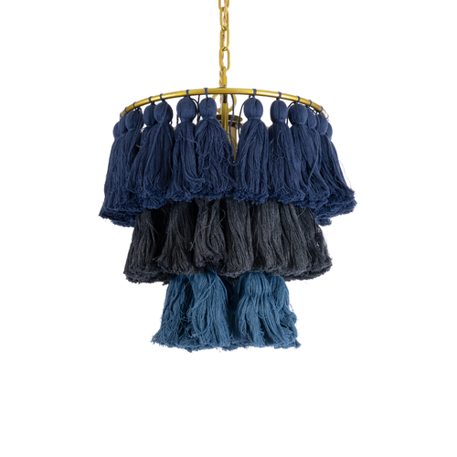 GLOBOSTAR® MISSOULA 02085 Boho Κρεμαστό Φωτιστικό Οροφής με Ντουί 1 x E27 AC 220-240V IP20 - Πολύχρωμο - Μ30 x Π30 x Υ40cm