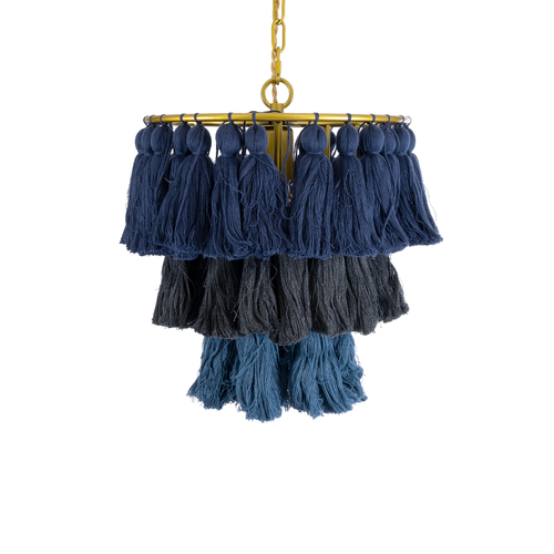 GLOBOSTAR® MISSOULA 02085 Boho Κρεμαστό Φωτιστικό Οροφής με Ντουί 1 x E27 AC 220-240V IP20 - Πολύχρωμο - Μ30 x Π30 x Υ40cm